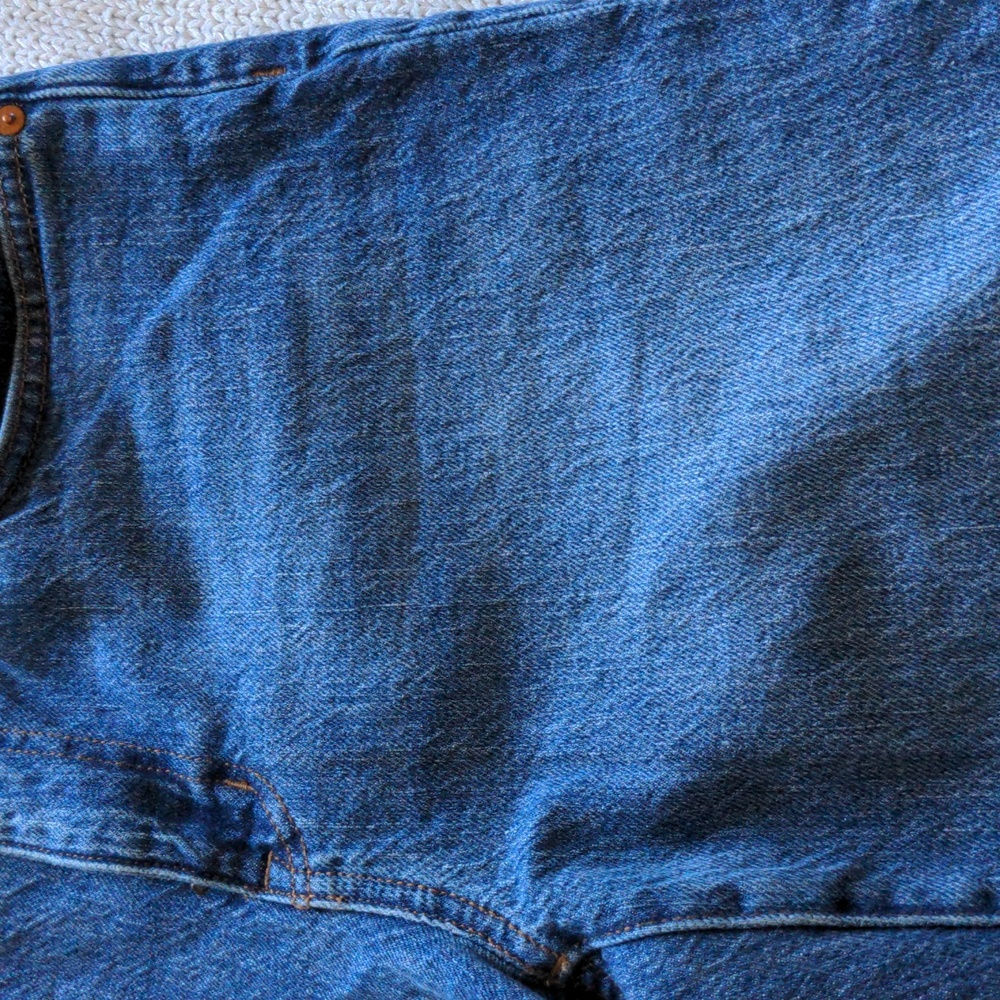 New Madewell slim boy blue jeans.  Size 28.  38" long Medium Blue Wash, Premium - Picture 8 of 9